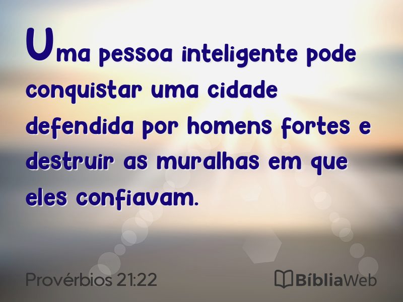 Provérbios 21:22 em imagem para compartilhar