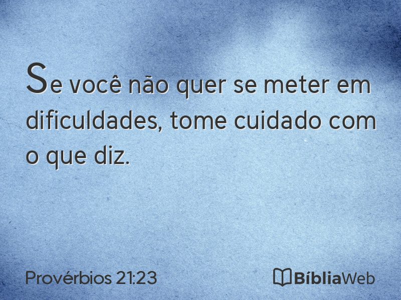 Provérbios 21:23 em imagem para compartilhar