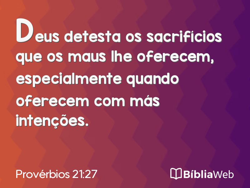 Provérbios 21:27 em imagem para compartilhar