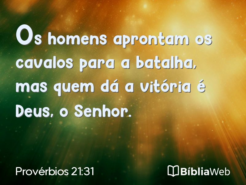 Provérbios 21:31 em imagem para compartilhar