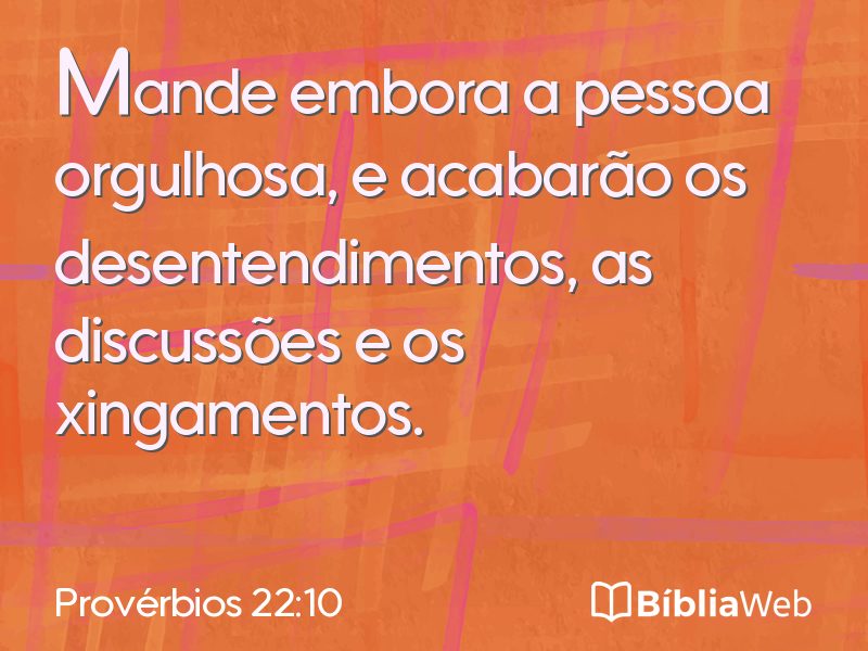Provérbios 22:10 em imagem para compartilhar