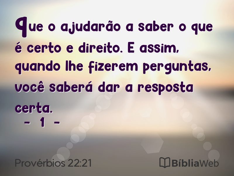 Provérbios 22:21 em imagem para compartilhar