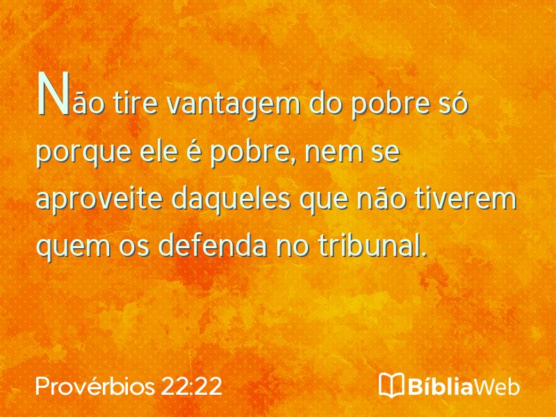 Provérbios 22:22 em imagem para compartilhar
