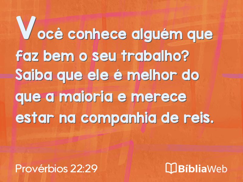 Provérbios 22:29 em imagem para compartilhar