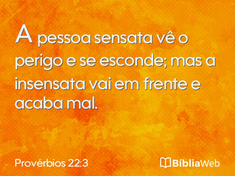 Provérbios 22:3 em imagem para compartilhar