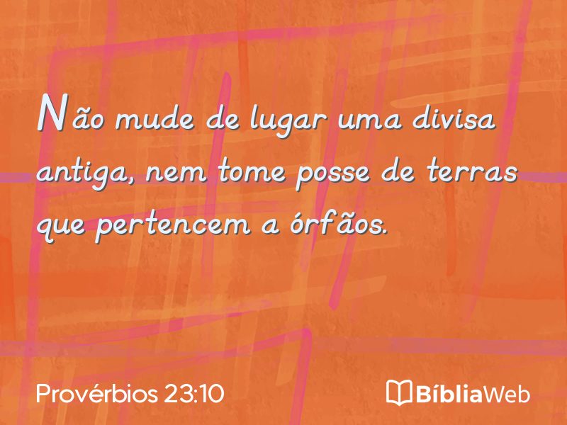 Provérbios 23:10 em imagem para compartilhar