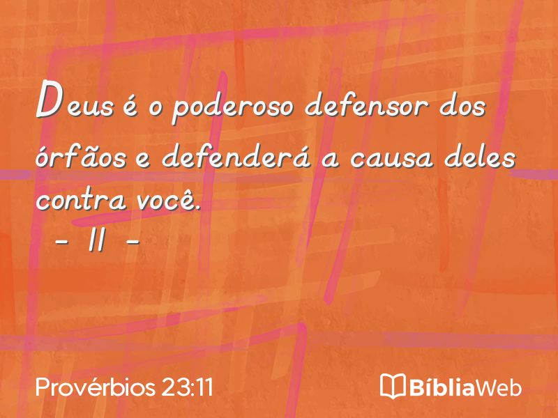 Provérbios 23:11 em imagem para compartilhar