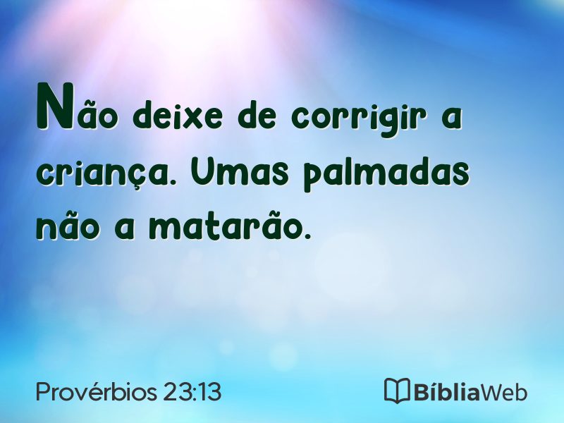 Provérbios 23:13 em imagem para compartilhar