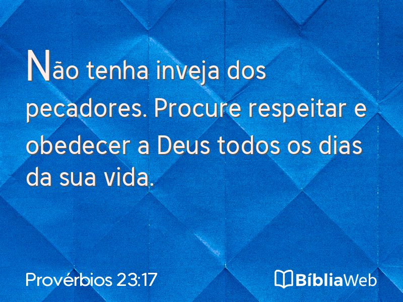 Provérbios 23:17 em imagem para compartilhar