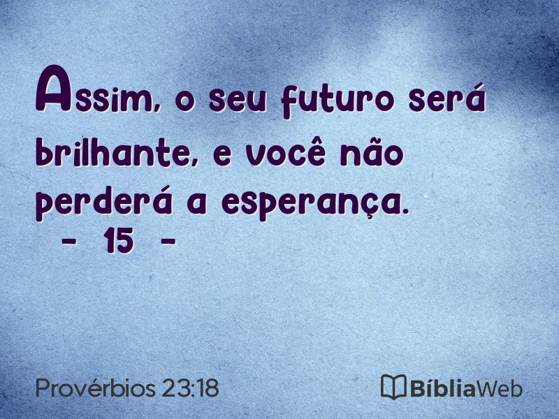 Provérbios 23:18 em imagem para compartilhar
