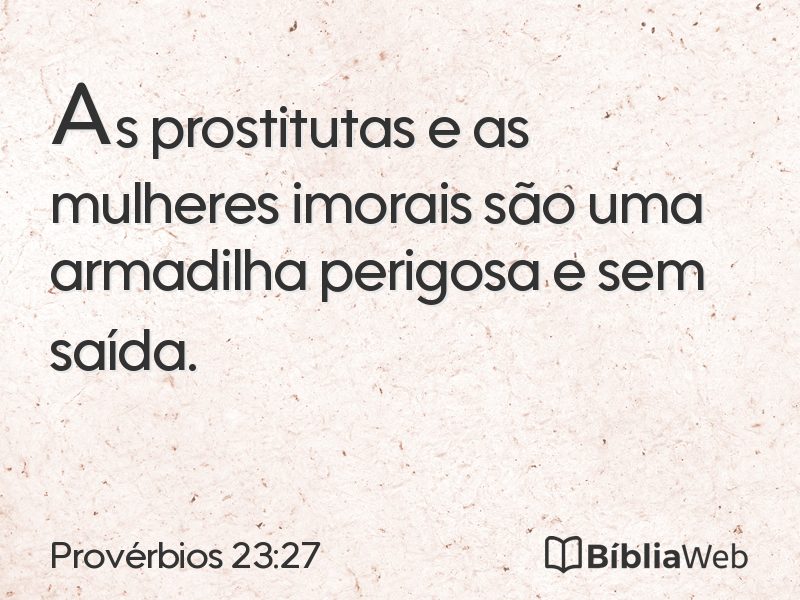 Provérbios 23:27 em imagem para compartilhar