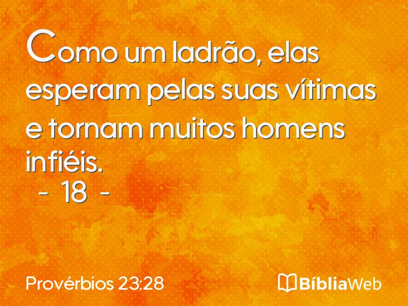 Provérbios 23:28 em imagem para compartilhar