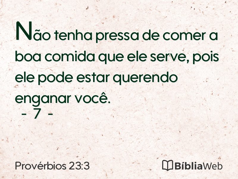 Provérbios 23:3 em imagem para compartilhar
