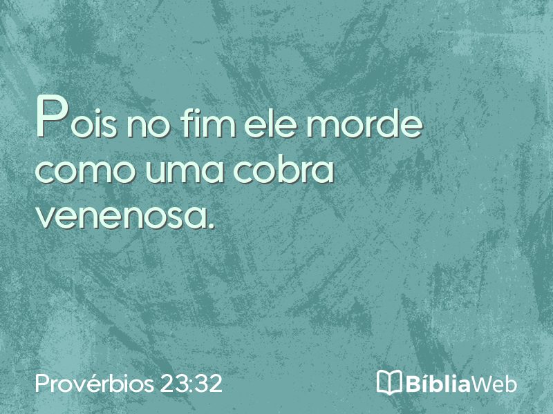 Provérbios 23:32 em imagem para compartilhar