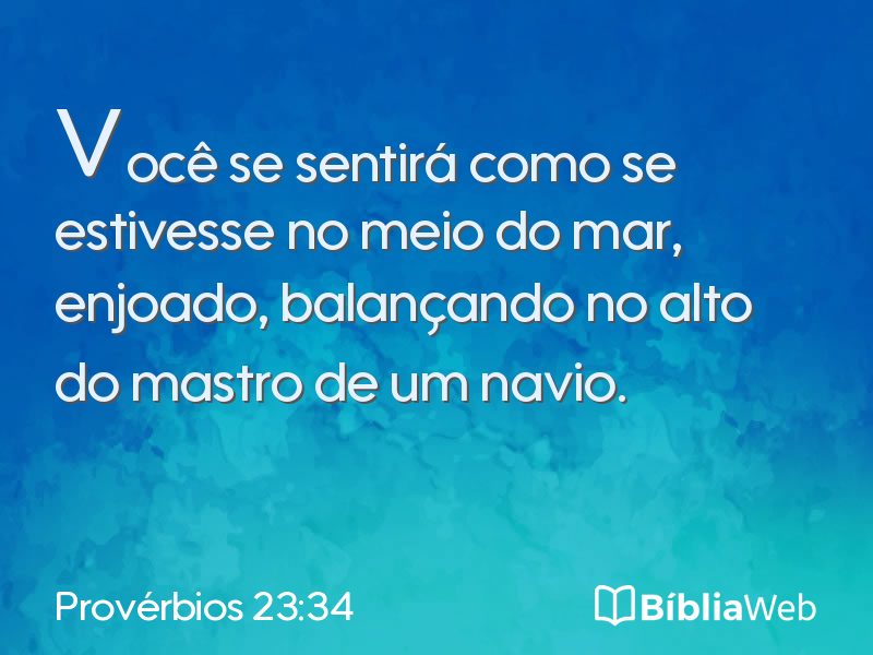 Provérbios 23:34 em imagem para compartilhar