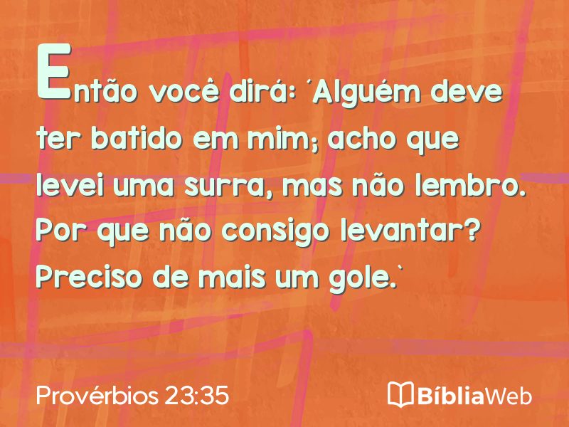 Provérbios 23:35 em imagem para compartilhar