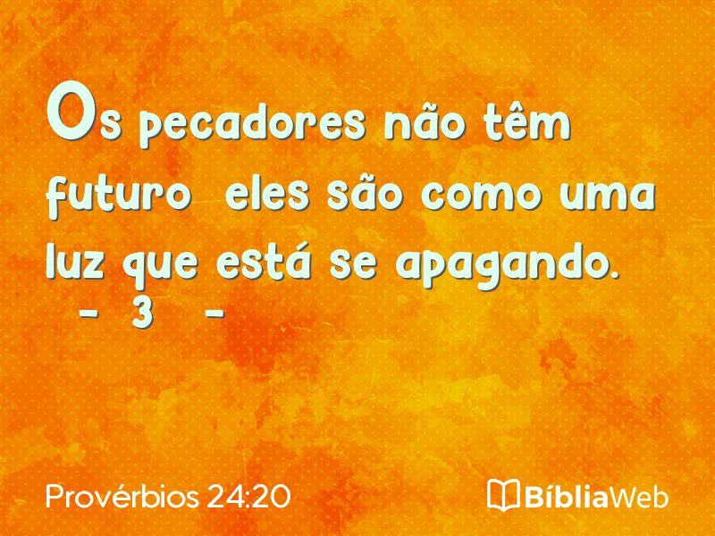 Provérbios 24:20 em imagem para compartilhar