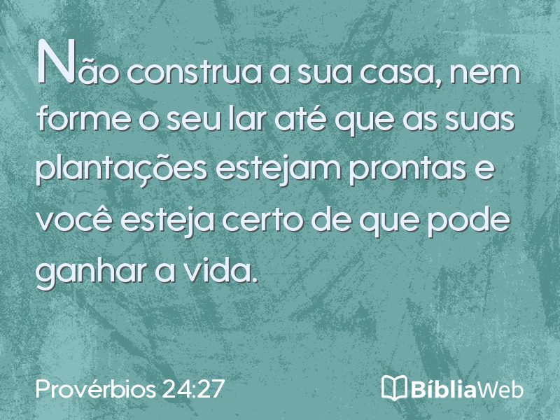 Provérbios 24:27 em imagem para compartilhar