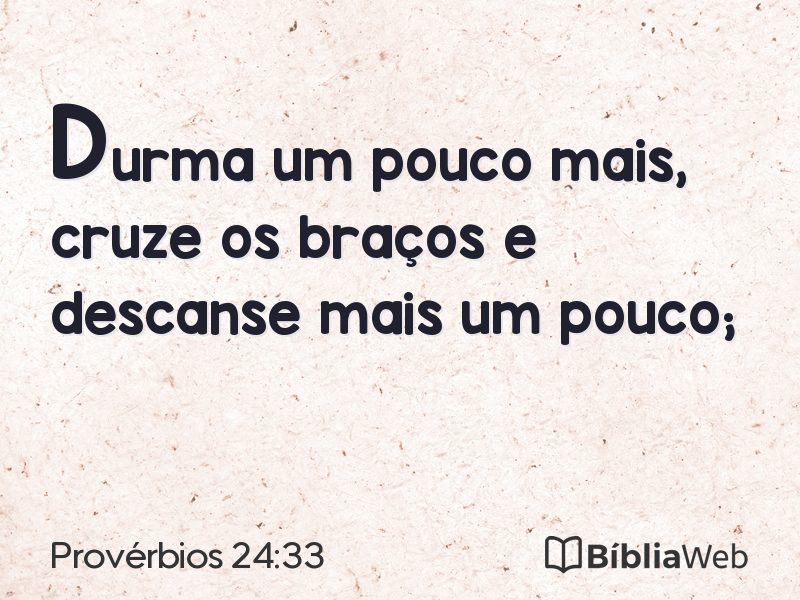 Provérbios 24:33 em imagem para compartilhar