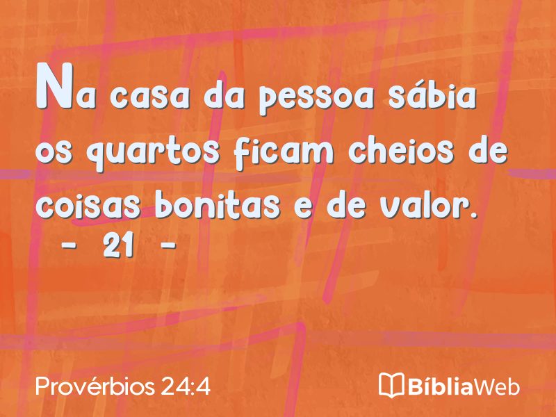 Provérbios 24:4 em imagem para compartilhar