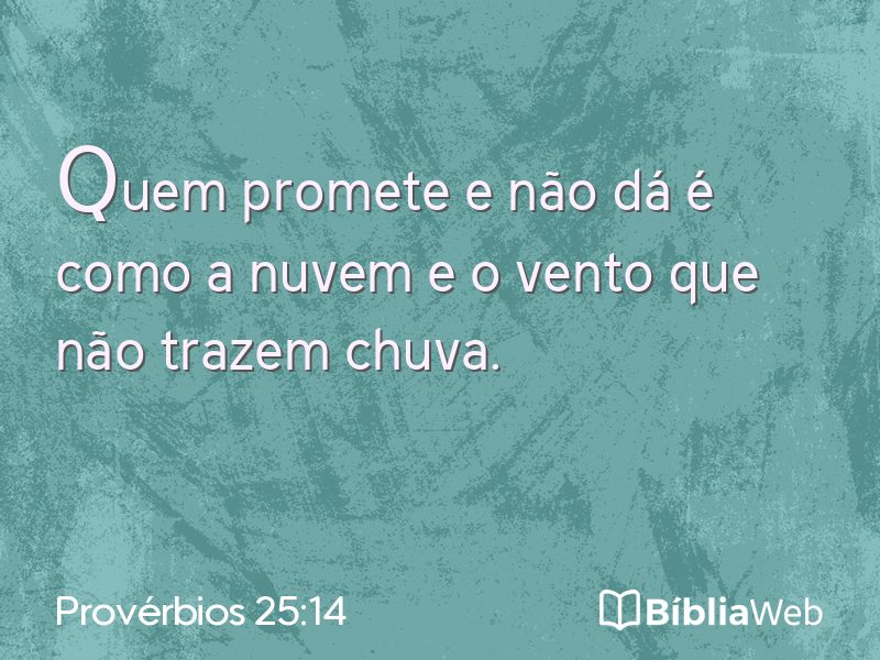 Provérbios 25:14 em imagem para compartilhar