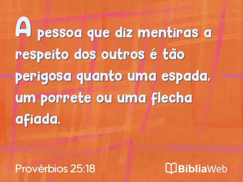 Provérbios 25:18 em imagem para compartilhar