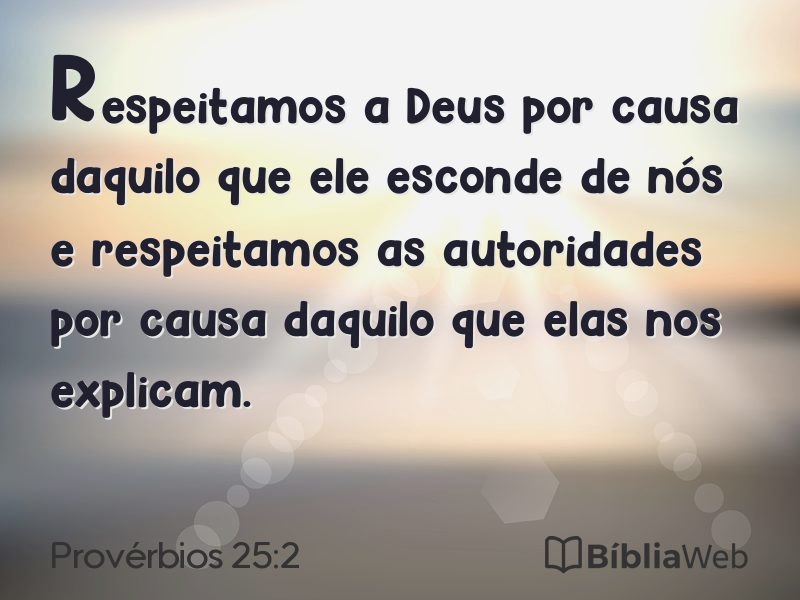 Provérbios 25:2 em imagem para compartilhar