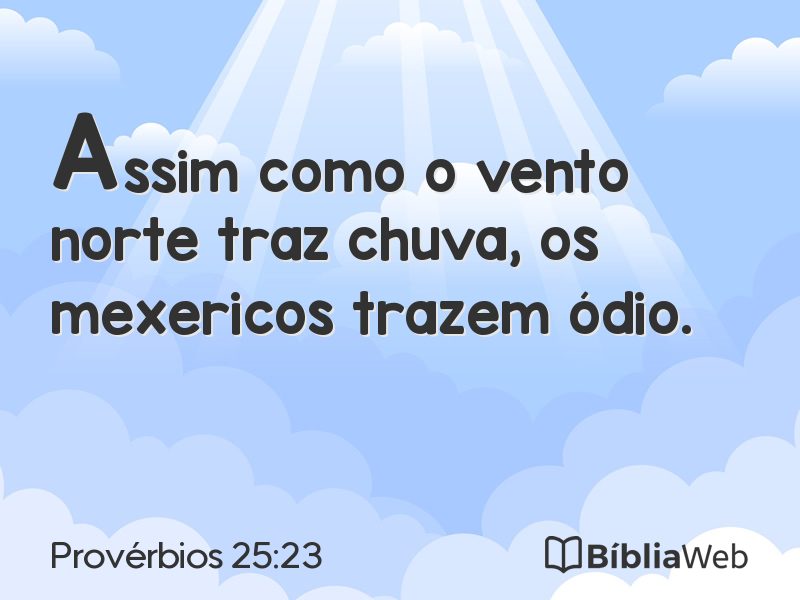 Provérbios 25:23 em imagem para compartilhar