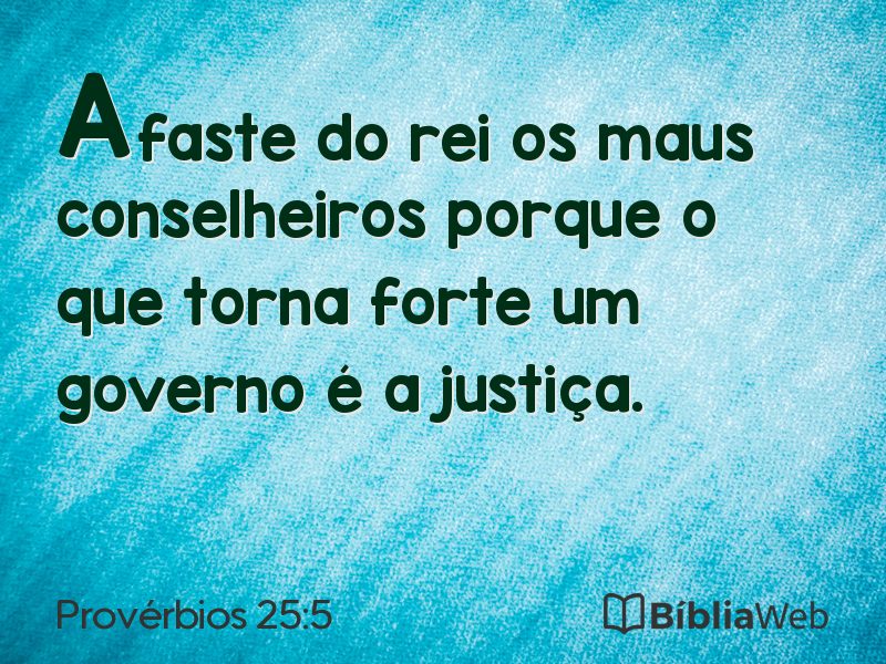Provérbios 25:5 em imagem para compartilhar
