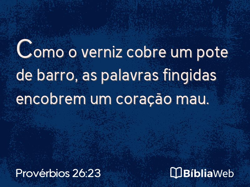 Provérbios 26:23 em imagem para compartilhar