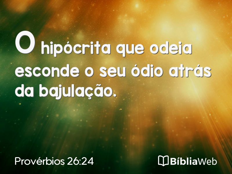 Provérbios 26:24 em imagem para compartilhar