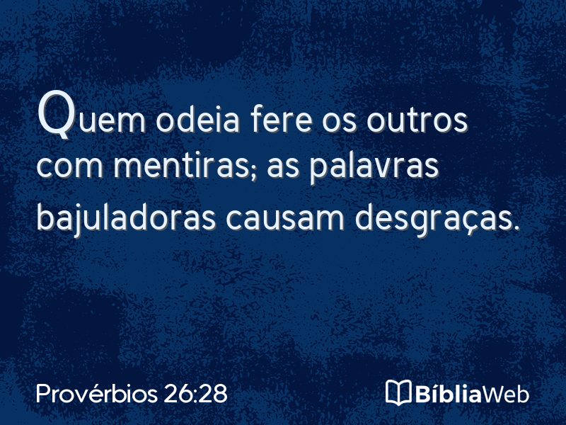 Provérbios 26:28 em imagem para compartilhar