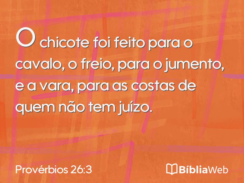 Provérbios 26:3 em imagem para compartilhar