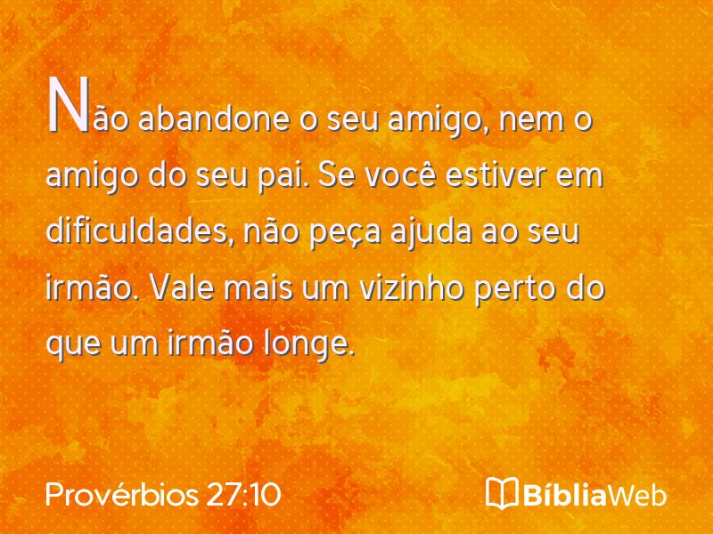 Provérbios 27:10 em imagem para compartilhar