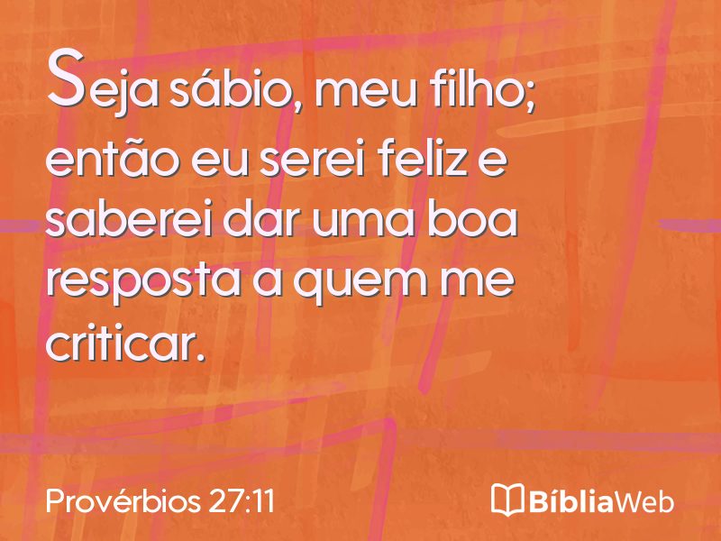 Provérbios 27:11 em imagem para compartilhar