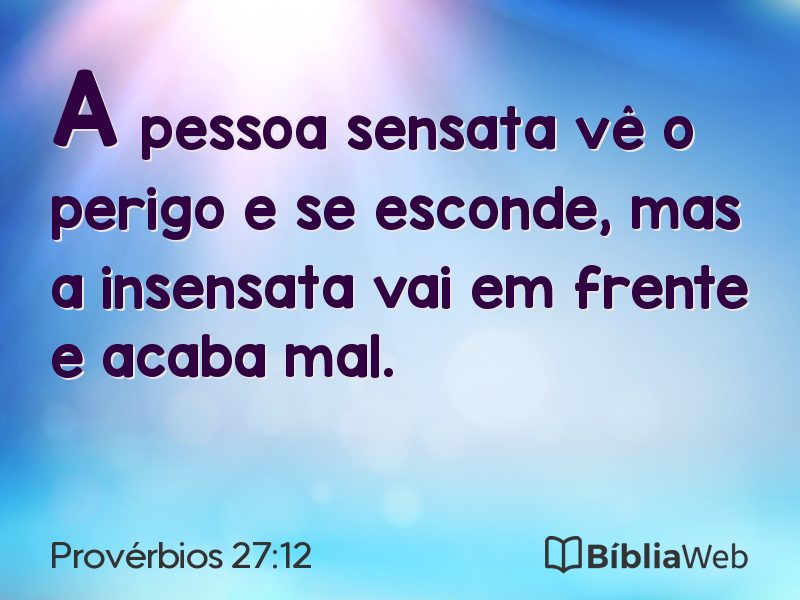 Provérbios 27:12 em imagem para compartilhar