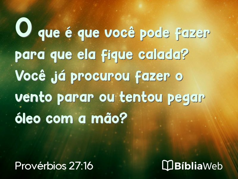 Provérbios 27:16 em imagem para compartilhar