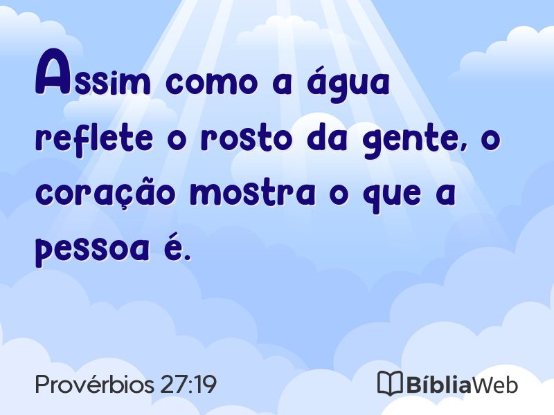 Provérbios 27:19 em imagem para compartilhar