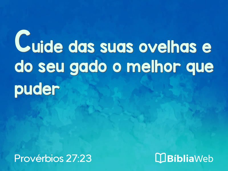 Provérbios 27:23 em imagem para compartilhar
