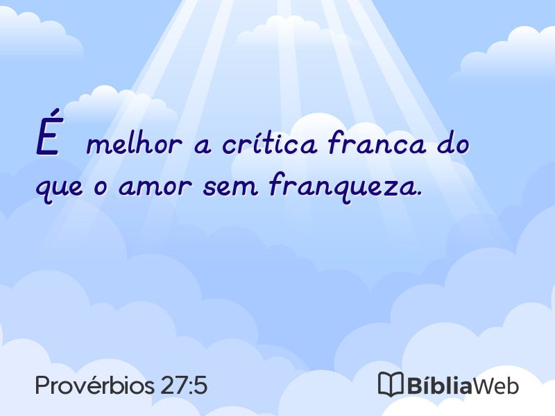 Provérbios 27:5 em imagem para compartilhar