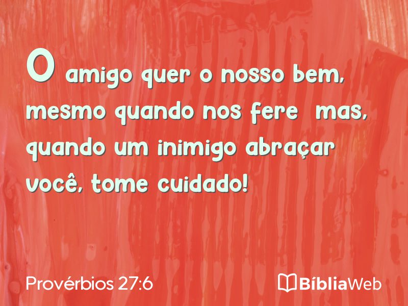Provérbios 27:6 em imagem para compartilhar