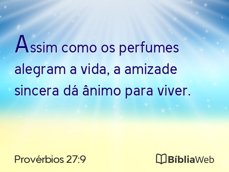 Provérbios 27:9 em imagem para compartilhar
