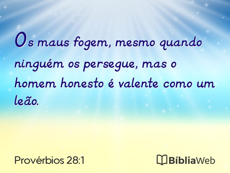 Provérbios 28:1 em imagem para compartilhar