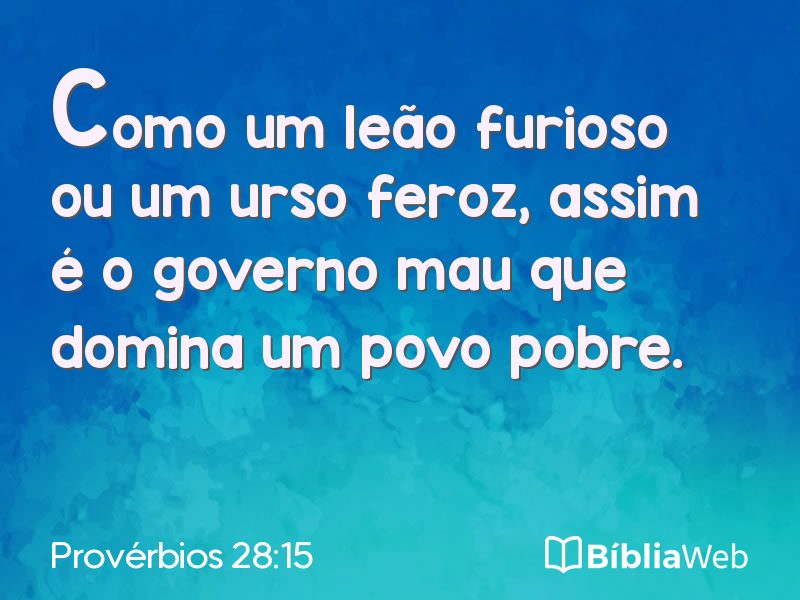 Provérbios 28:15 em imagem para compartilhar