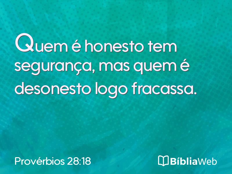 Provérbios 28:18 em imagem para compartilhar