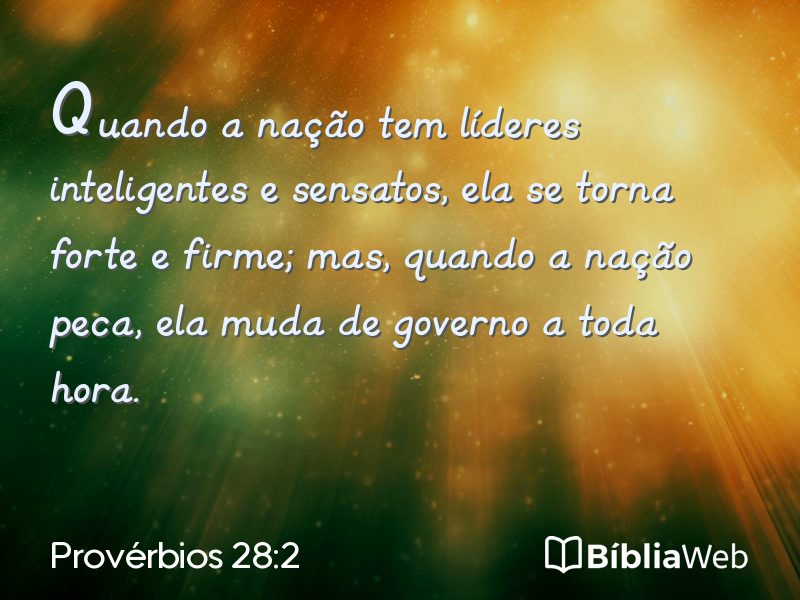 Provérbios 28:2 em imagem para compartilhar