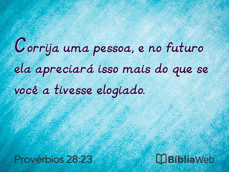 Provérbios 28:23 em imagem para compartilhar