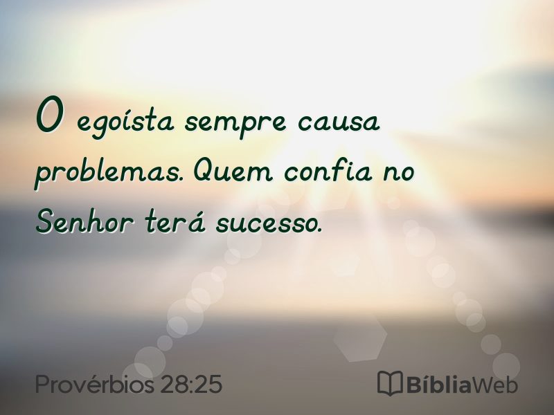 Provérbios 28:25 em imagem para compartilhar