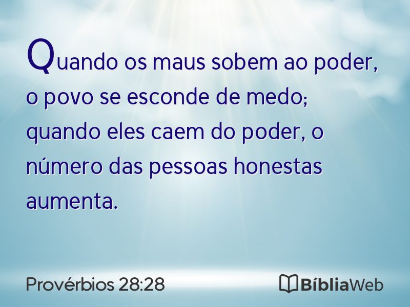Provérbios 28:28 em imagem para compartilhar