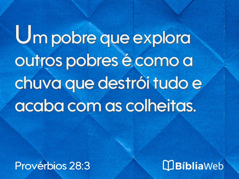 Provérbios 28:3 em imagem para compartilhar